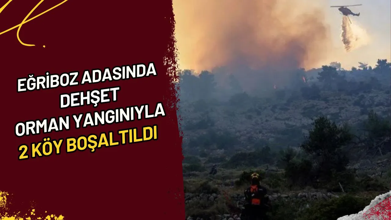 Eğriboz Adasında Dehşet Orman Yangınıyla 2 Köy Boşaltıldı