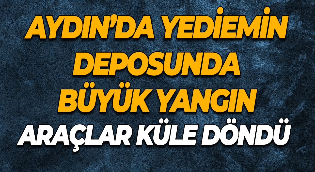 Aydın’da Yediemin Deposunda Büyük Yangın Araçlar Küle Döndü