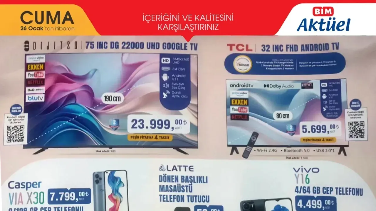 Image for BİM 26 Ocak 2024 Aktüel Ürün Kataloğu Yayınlandı? Bim 26 Ocak Cuma Aktüel Kataloğunda İndirimli Hangi Ürünler Var?