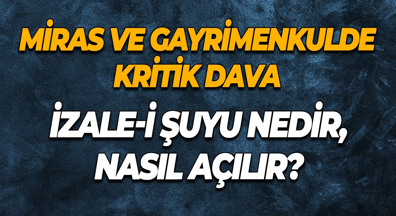 Miras ve Gayrimenkulde Kritik Dava İzale-i Şuyu Nedir, Nasıl Açılır?