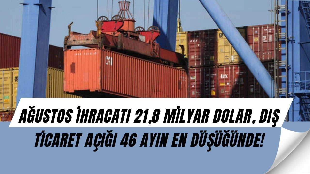Ağustos İhracatında Kritik Rakam: 21,8 Milyar Dolar, Dış Ticaret Açığında 46 Ayın En Düşük Seviyesi!