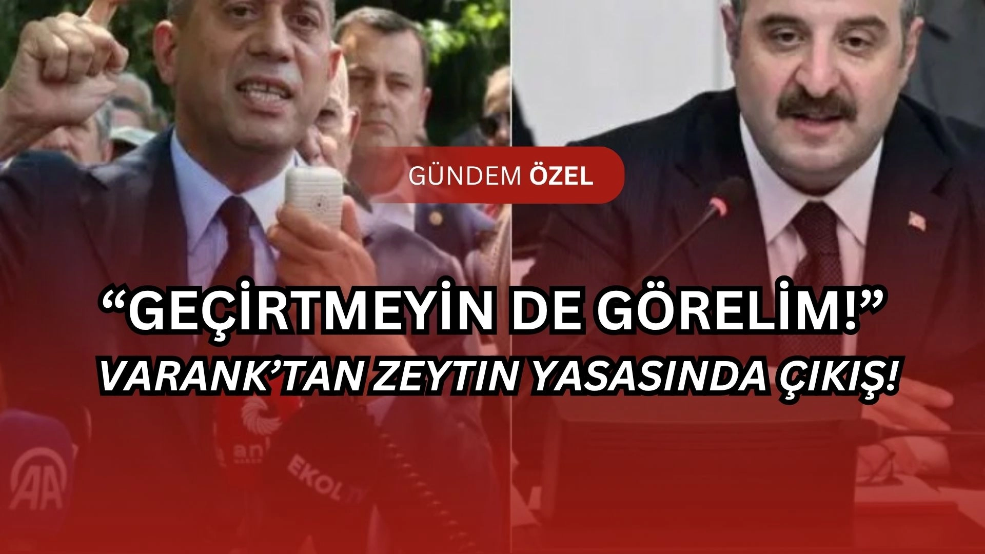“Geçirtmeyin de görelim!” – Varank’tan Zeytin Yasasında Rest Gibi Çıkış!