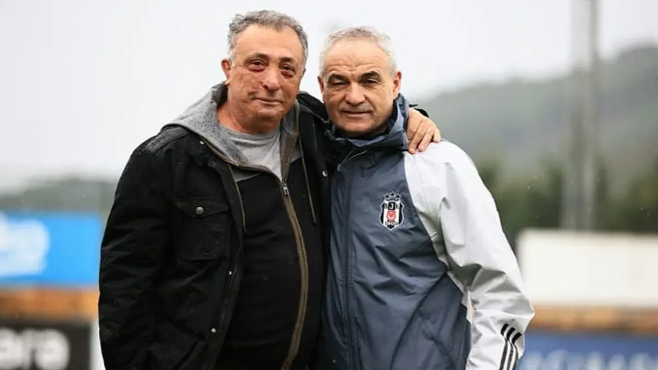 Beşiktaş Başkanı Çebi Yeni Teknik Direktörleri Çalımbay'la Buluştu