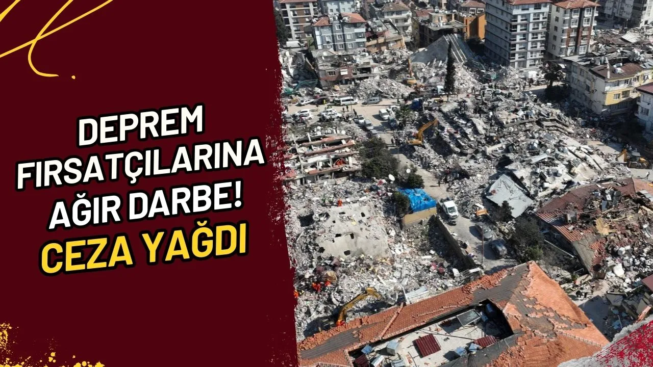 Deprem Fırsatçılarına Ağır Darbe! Ceza Yağdı