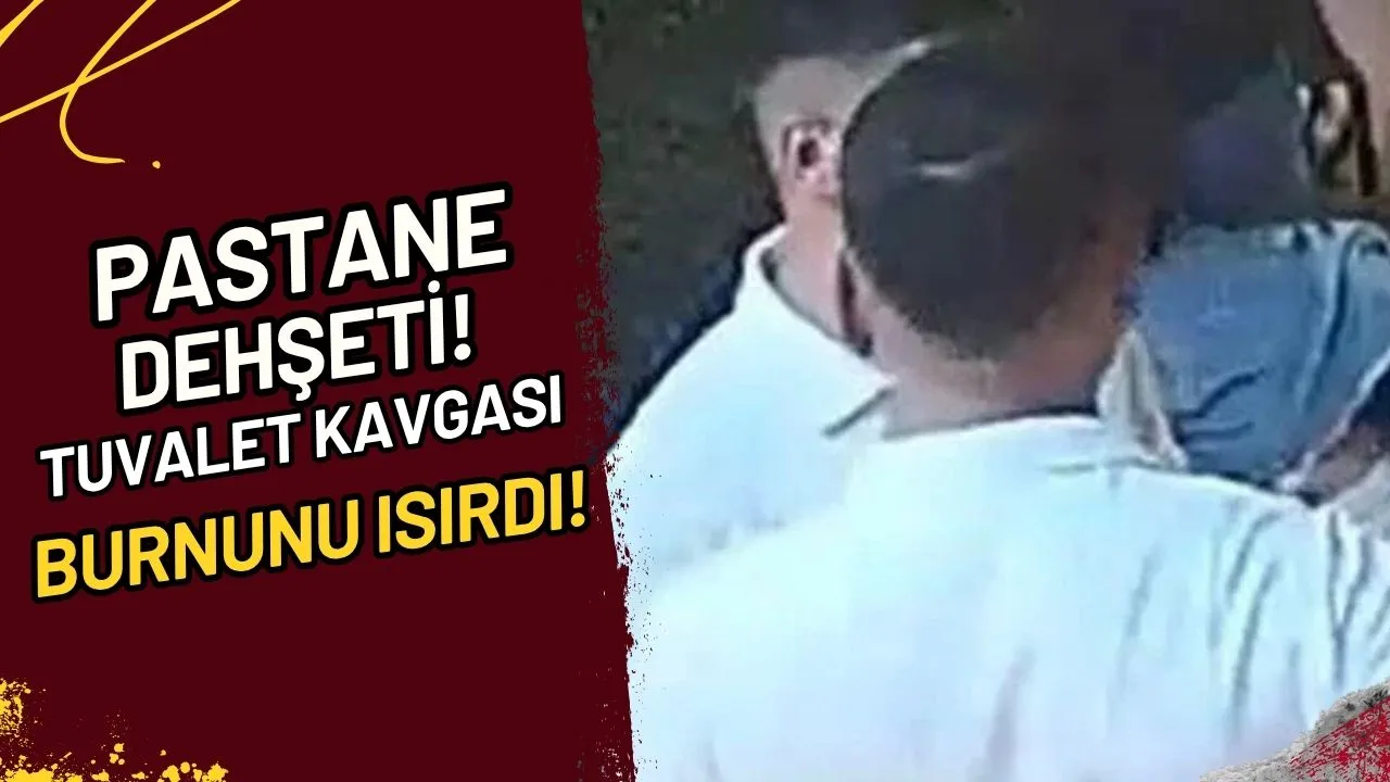 Pastane Dehşeti! Tuvalet Kavgası Burnunu Isırdı!