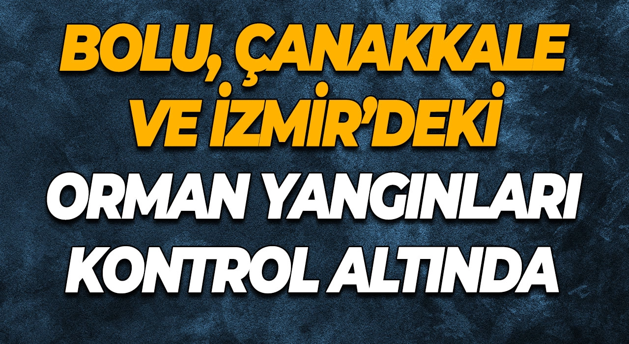 Bolu, Çanakkale ve İzmir’deki Orman Yangınları Kontrol Altında