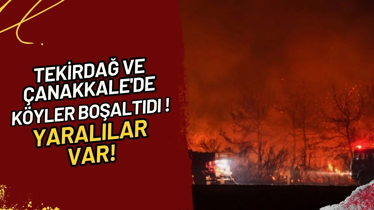 Türkiye Alevlerle Boğuşuyor! Tekirdağ ve Çanakkale'de Büyük Orman Yangınları! Köyler Boşaltıldı, Yaralılar Var