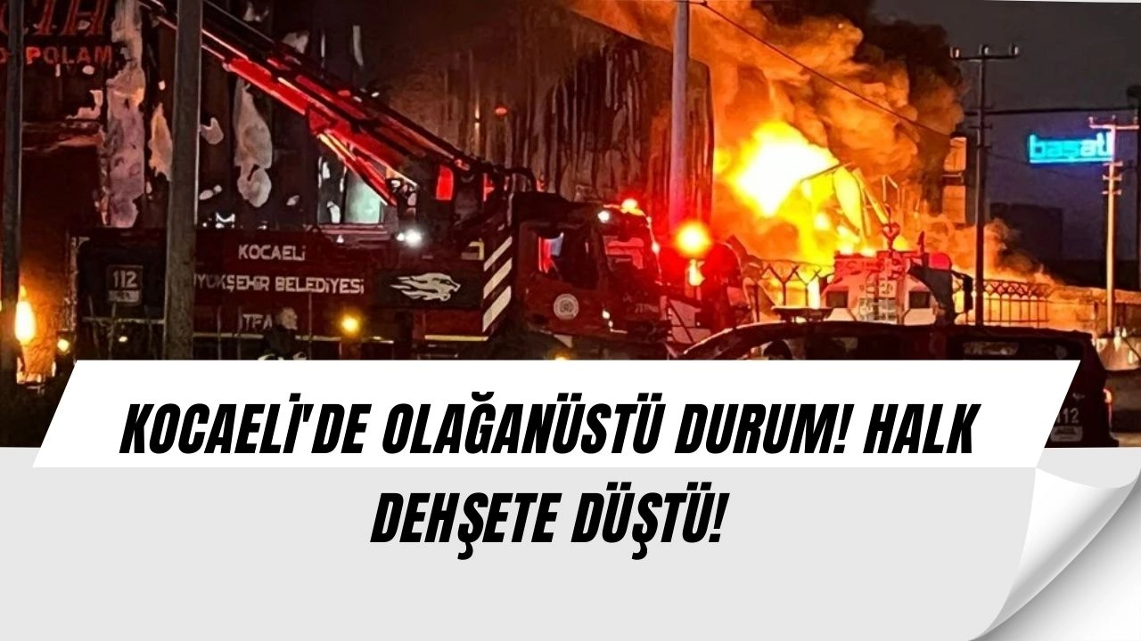 Kocaeli'de Dehşet Veren Anlar! Gökyüzünü Kaplayan Duman Herkesi Korkuttu!