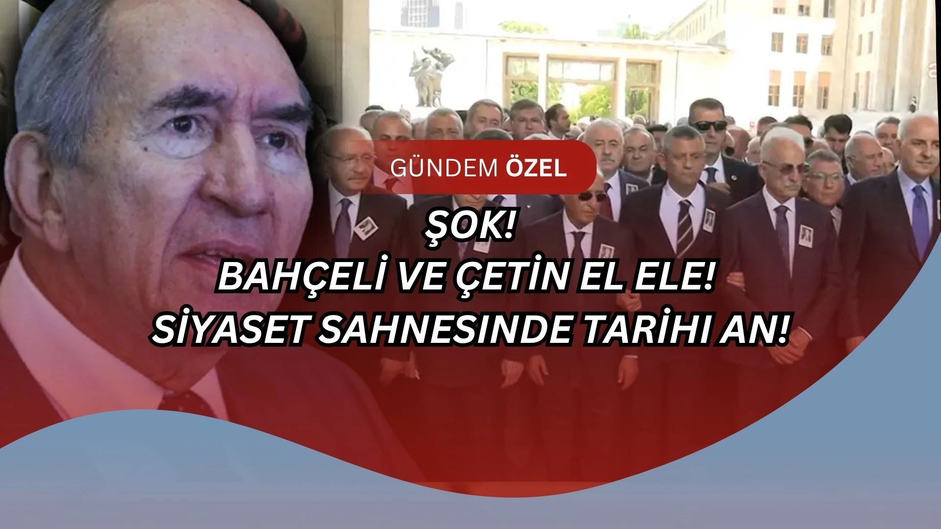 Bahçeli’den Törene Damga Vuran Hamle! El Ele Yürüdüler…