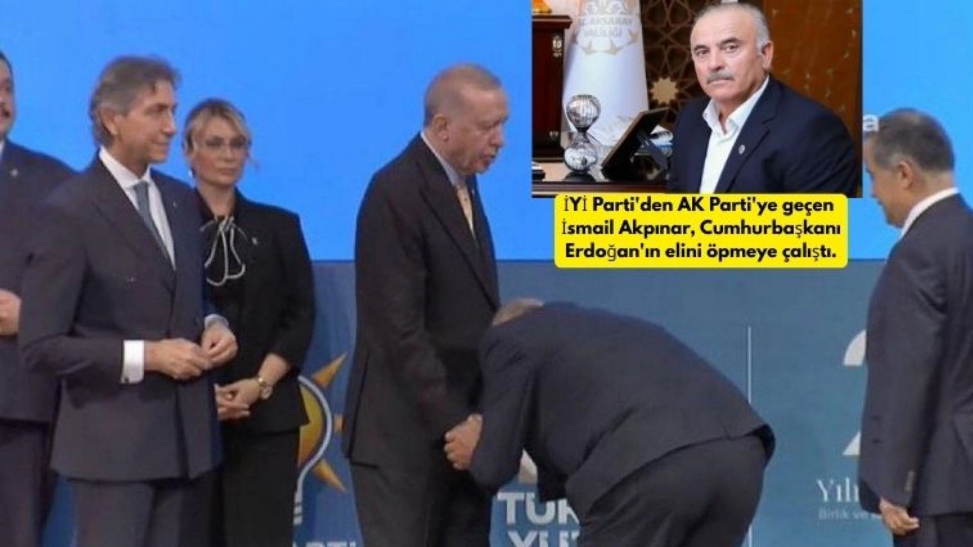 Törene Damga Vuran An! İYİ Partili Başkan AKP’ye Katıldı, Erdoğan’ın Elini Öpmeye Çalıştı