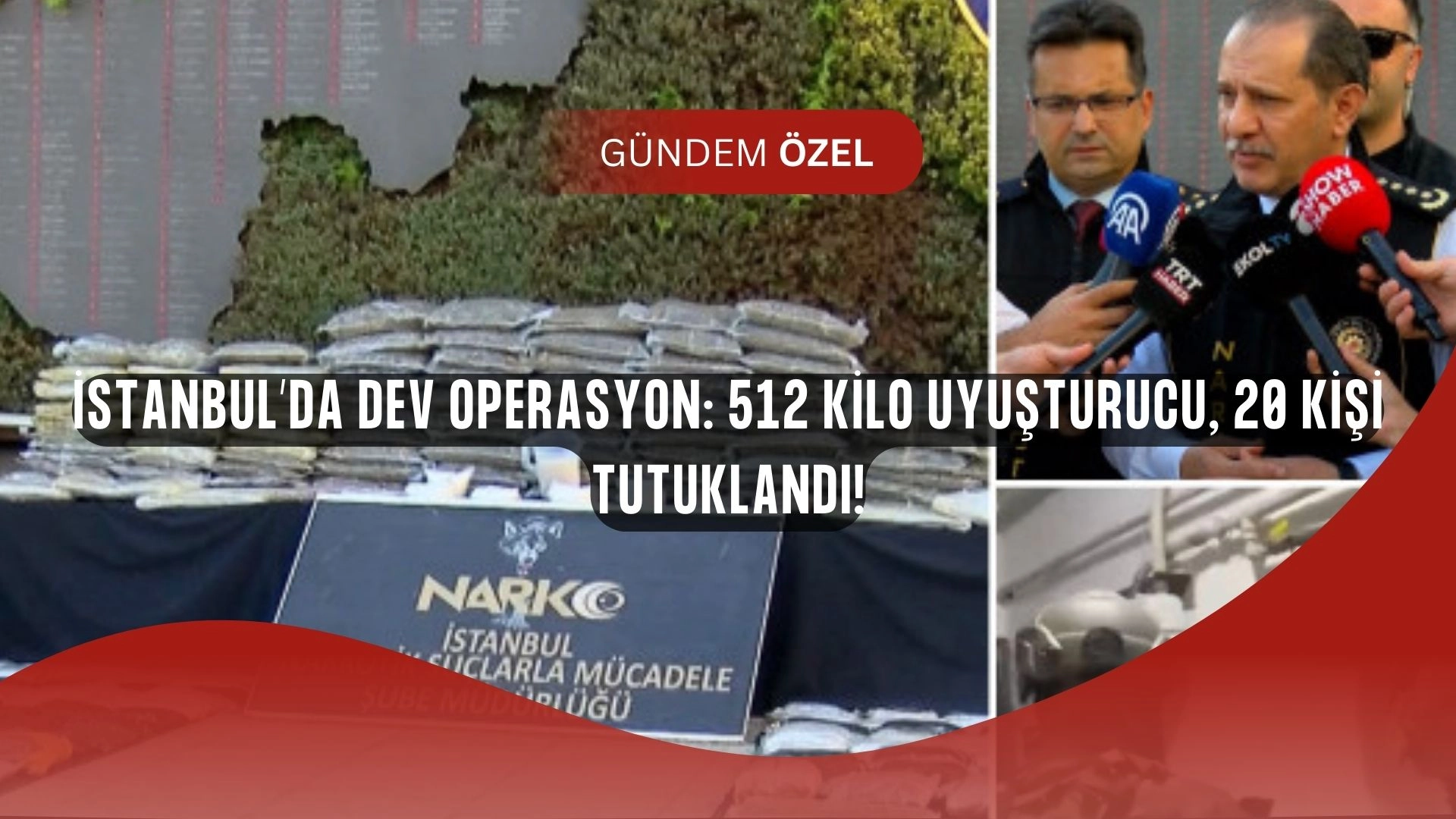 İstanbul’da Nefes Kesen Operasyon: 9 İlçede 512 Kilo Uyuşturucu Ele Geçirildi, 20 Tutuklama!