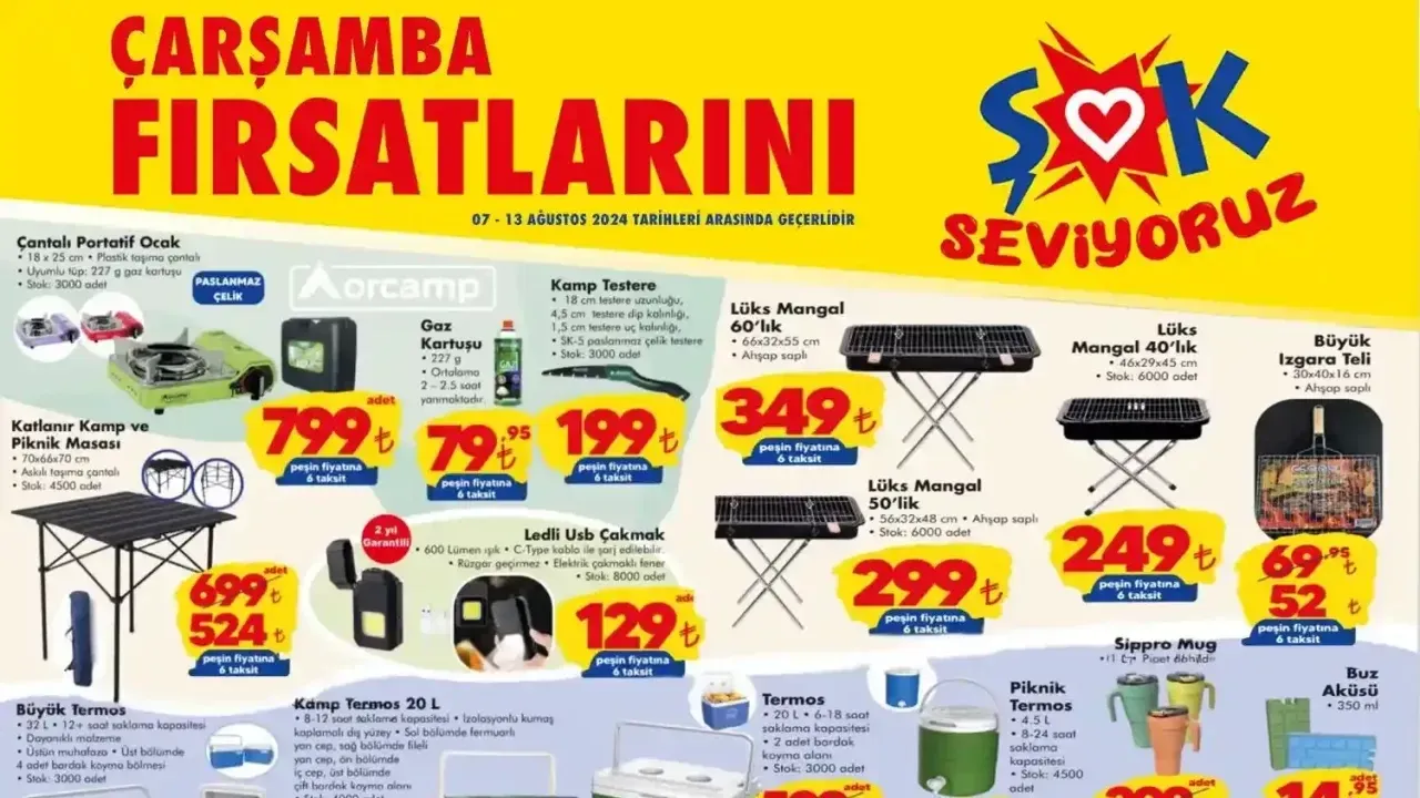 ŞOK 7 Ağustos Aktüel Ürünler Kataloğu Yayınlandı! Şok 7 Ağustos Çarşamba Günü Aktüel Ürünler Kataloğunda İndirimli Hangi Ürünler Var?