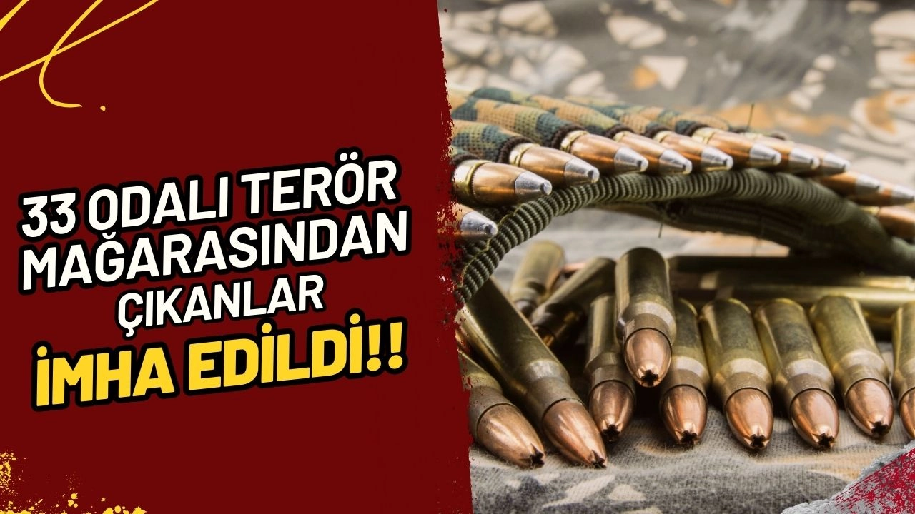 PKK'nın Devasa Cephaneliği İmha Edildi! Pençe-Kilit Operasyonu'nda 33 Odalı Terör Mağarasından Şoke Eden Silahlar Çıktı